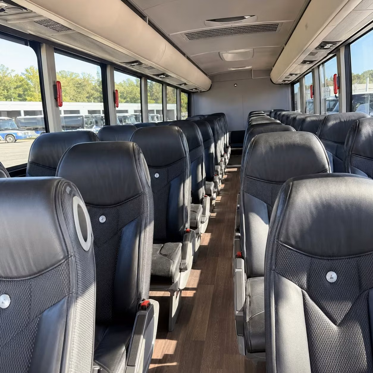 56 passenger charter bus interior